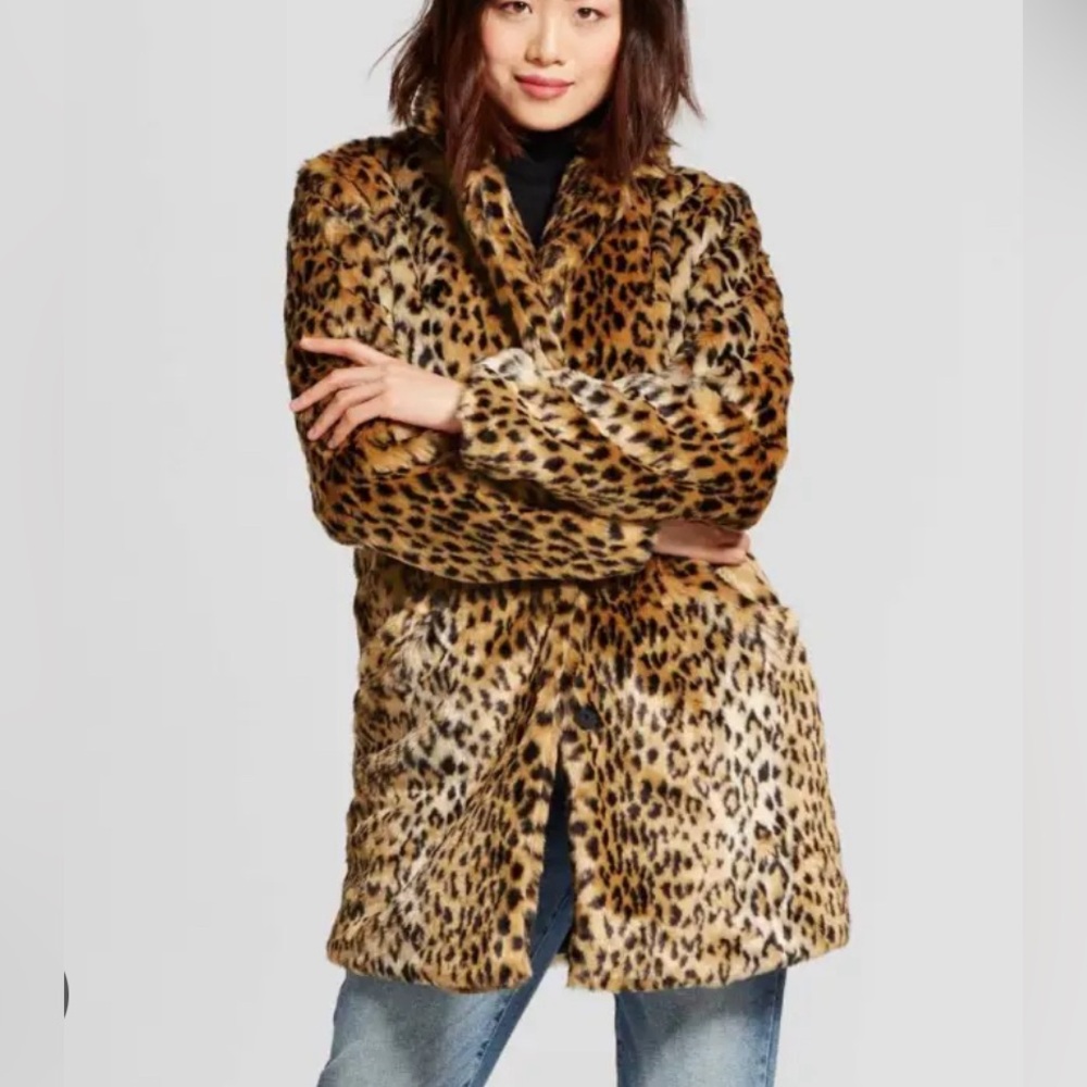 Leopard print coat
